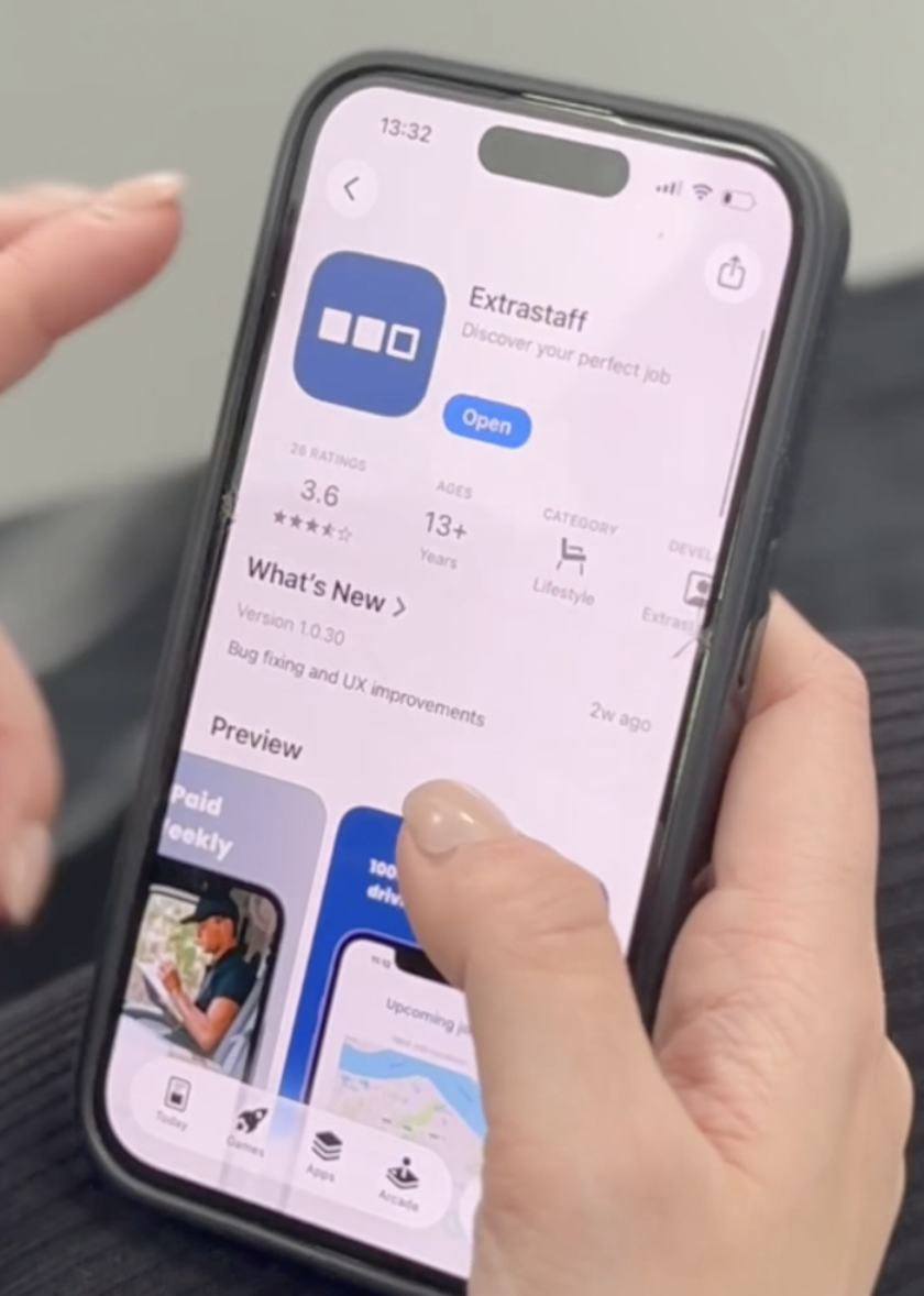 Extrastaff registration process